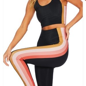 Beach Riot - Megan Legging Coral Stripe - Medium